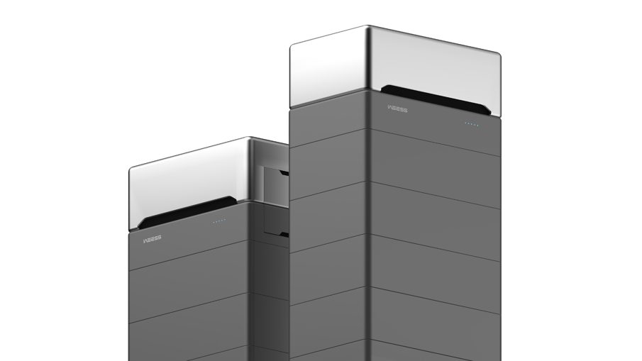 Stacked residential battery modules