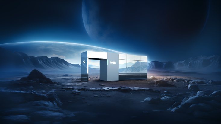 Charging station in a landscape