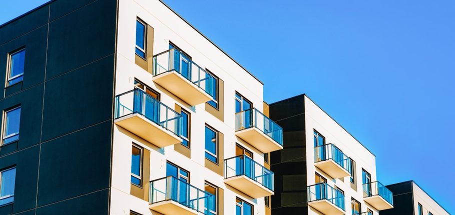 Modern apartment building exterior